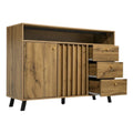 **Meuble de rangement en bois avec tiroirs et portes battantes**