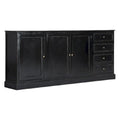 **Buffet noir en bois avec rangements et tiroirs**