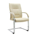 **Chaise de bureau contemporaine en cuir avec accoudoirs et structure en métal**